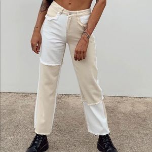 Princess Polly Outcast Straight Leg Panel Jeans